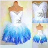 Sweetheart Organza Dresses- Beaded Crystals Gowns - Tania's Online Closet, LLC