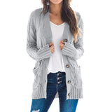 2020 Winter Cardigan Sweater Europe Long-Sleeve Knitwear - Tania's Online Closet, LLC