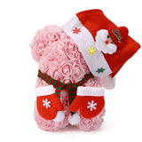 Christmas gift for kids & women cute Artificial rose bear Christmas gift - Tania's Online Closet, LLC