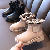 Girls Winter Boots Plush Children Boots - Soft Leather Warm Kids Boots - Tania's Online Closet, LLC