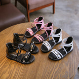 Girls Sandals New Kids Rome Roman Sandals Sweet Princess With Pearls - Tania's Online Closet, LLC