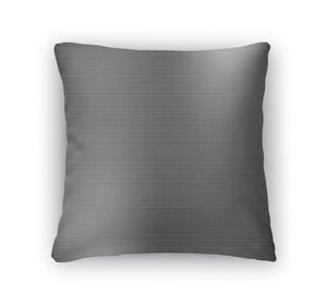 Throw Pillow, Dark Grey Brushed Metal Industrial - Tania's Online Closet, LLC