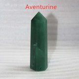 24 Stone Point Tower Wicca Healing Crystal Hexagon Natural Minerals Magic Wand - Tania's Online Closet, LLC