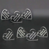 30 pcs Personalized Engraved  Name Card Mirror / Clear MR & MRS Surname Heart Wedding Table Decoration- Favors Customized - Tania's Online Closet, LLC