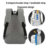 3pcs/set Men's Backpack Bag Male USB Charging Laptop Backpack Computer Bags Men Shoulder Bag Sets - Tania's Online Closet, LLC