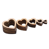 50/100pcs Blank Heart Wood Slices Heart Shape Wedding Table Scatter - Tania's Online Closet, LLC