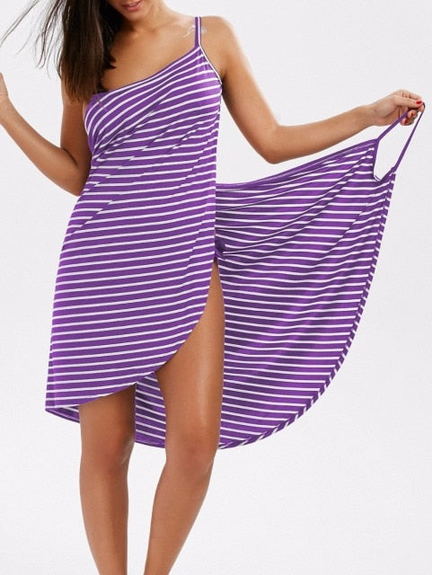 green emerald velvet dress Women Sexy Beach V-Neck Sling Summer Cover Up Wrap Dresses- Plus Size