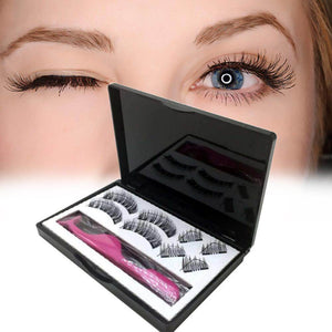 8PCS/Set 3D False Eyelashes Double Magnetic Lashes  with Eyelashes Applicator - Tania's Online Closet, LLC