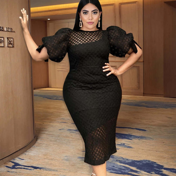 blue dress for baby girl Le Palais Vintage Black Elasticbodycon Fishtail Hollow Waist Cut Out Sexy Black Dress main image 1