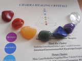 CHAKRA HEALING CRYSTALS - 7 HEALING CRYSTALS - REIKI HEALING, MEDITATION - Tania's Online Closet, LLC