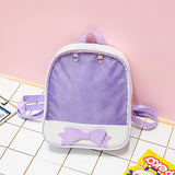 Clear Transparent Backpacks Bow-knot Bags School Bags - Tania's Online Closet, LLC