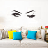 Creative Pretty eyelashes Wall decal Girl room wallpaper Mural - Tania's Online Closet, LLC