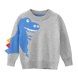 Dinosaur Sweater -Pullover Knitted Sweater Toddler sweater - Tania's Online Closet, LLC