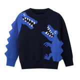 Dinosaur Sweater -Pullover Knitted Sweater Toddler sweater - Tania's Online Closet, LLC