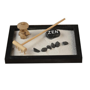 Statue Buddha Zen Garden Sand Meditation Peaceful Relax Decor Set Spiritual Zen Garden Kit - Tania's Online Closet, LLC