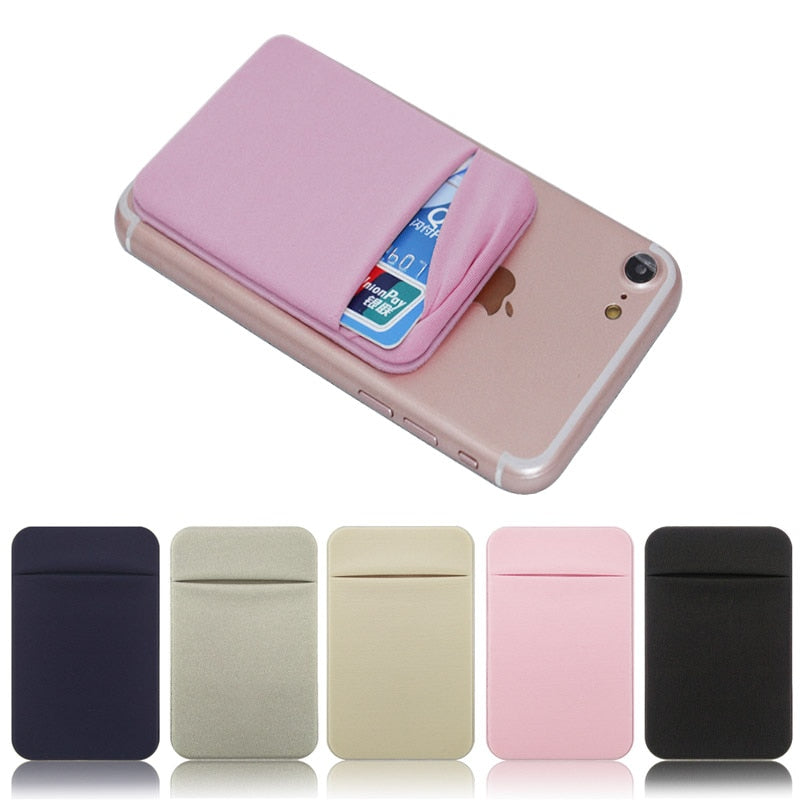 Elastic Stretch Mobile Phone Credit ID Card Holder Stick On 3M Adhesive Pocket Purse Pouch | Tania's Online Closet, LLC Elastic Stretch Mobile Phone Credit ID Card Holder Stick On 3M Adhesive Pocket Purse Pouch | Tania's Online Closet, LLC