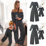 Fashion Striped  Mother and Daughter Romper  Jumpsuit Outfits - Tania's Online Closet, LLC