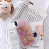 For Samsung Galaxy Love Heart Stars Liquid Sand Quicksand Glitter Case With Sparkles Cover - Tania's Online Closet, LLC