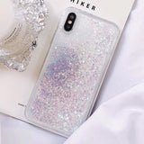 For Samsung Galaxy Love Heart Stars Liquid Sand Quicksand Glitter Case With Sparkles Cover - Tania's Online Closet, LLC