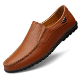 Genuine Leather Men Casual Shoes 2019 Mens Loafers Moccasins Breathable Slip - Tania's Online Closet, LLC