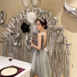 Gray Cocktail Dresses V-Neck Sparkles Sequins Beading Tulle Short Prom Dress - Tania's Online Closet, LLC