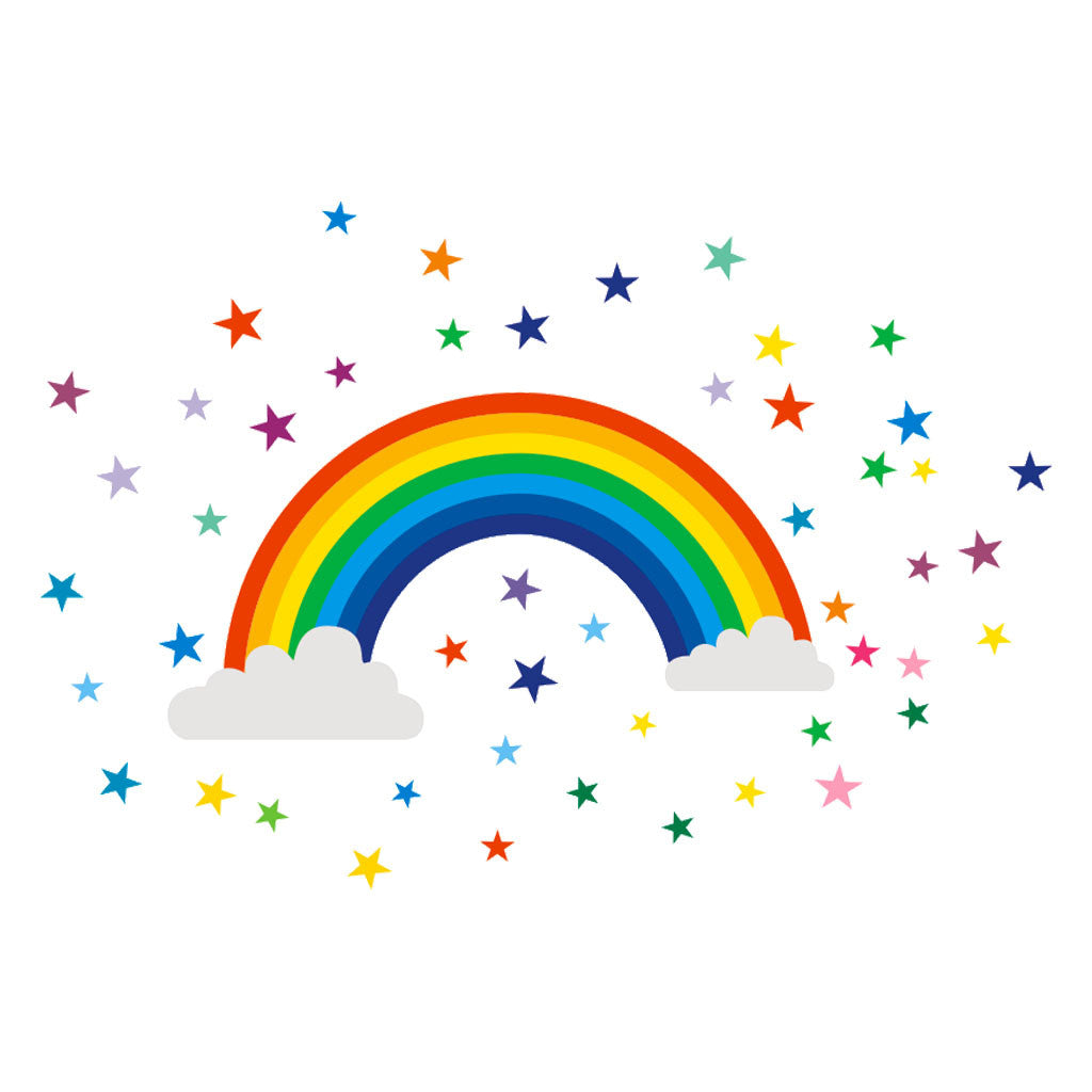 Rainbow Decal Bedroom Vinyl Art Mural Children Bedroom Nursery Tania's Online Closet, LLC