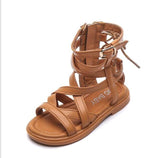 summer fashion Roman boots High-top girls sandals kids gladiator sandals - Tania's Online Closet, LLC