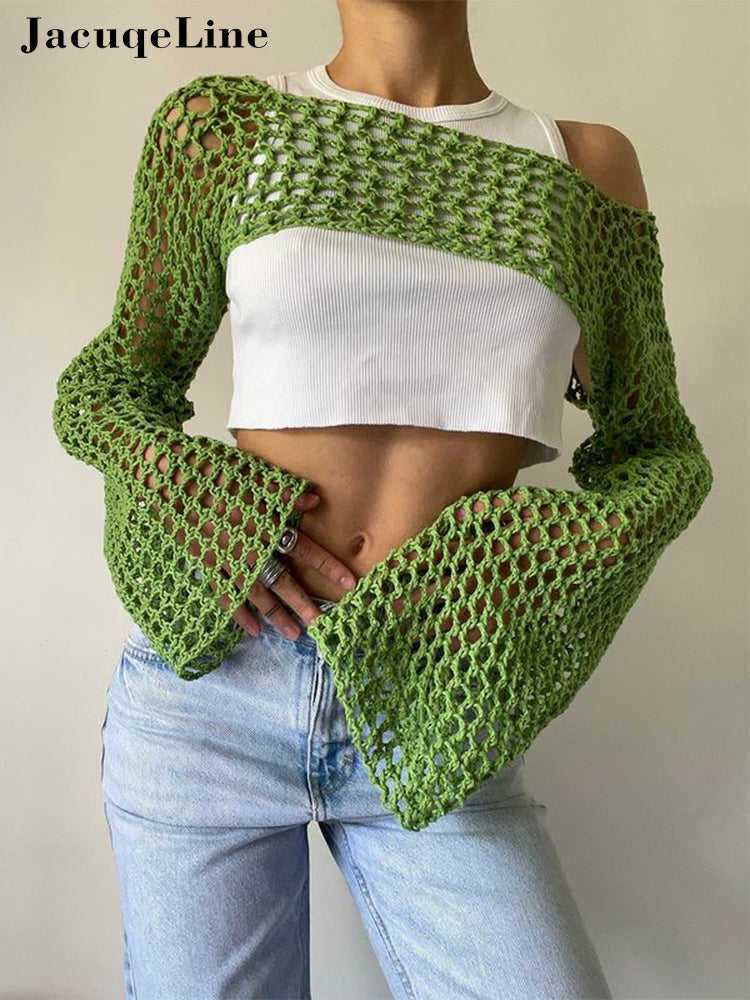 Green Long Sleeve Grunge Knitted top | Tania's Online Closet, LLC Green Long Sleeve Grunge Knitted top | Tania's Online Closet, LLC