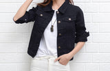 Jean Jacket  for Women  Candy Color Casual Short Denim Jacket - Tania's Online Closet, LLC