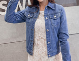 Jean Jacket  for Women  Candy Color Casual Short Denim Jacket - Tania's Online Closet, LLC