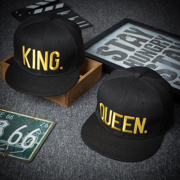 King Queen baseball cap-embroidery couples hip hop hats - Tania's Online Closet, LLC