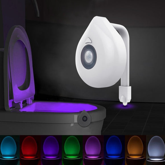 LED Toilet Seat Night Light Motion Sensor Light 8 Colors for Toilet Bowl - Tania's Online Closet, LLC