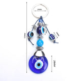 Lucky Eye Glass Evil Eye Keychain - Tania's Online Closet, LLC