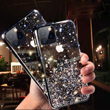Luxury Bling Glitter Phone Case For iPhone- Transparent Cases - Tania's Online Closet, LLC