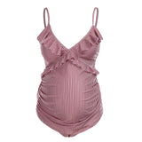 Maternity Women swimwear Ruffled one piece Swimsuit - Tania's Online Closet, LLC