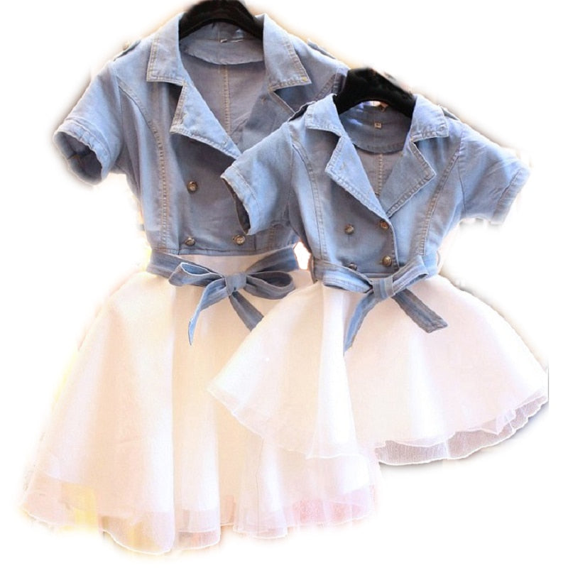 Mother Daughter Dresses Summer Short Sleeved denim Clothing | Tania's Online Closet, LLC Mother Daughter Dresses Summer Short Sleeved denim Clothing | Tania's Online Closet, LLC