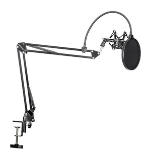 NB-35 Microphone Suspension Arm Stand Clip Holder and Table Mounting Clamp Pop Filter Windscreen Mask Shock Mount Kit - Tania's Online Closet, LLC