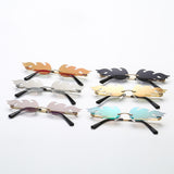 Fashion Fire Flame Sunglasses Rimless Wave Sun Glasses - Tania's Online Closet, LLC