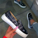 Female Sneakers Slip on Fashion Canvas Platform Woman Shoes Walking Footwear - Tania's Online Closet, LLC