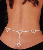 New Europe and America Burst Sells Waist Chain Rhinestone Heart to Heart Body Chain 1K2027 - Tania's Online Closet, LLC