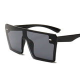 Oversized Square Sunglasses Women Luxury Brand Fashion Flat Top Clear Lens - Tania's Online Closet, LLC