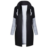 Oversized Women  Tie Collar Coat Casual Knitted  Zip-up Sweatshirts Fashion - Tania's Online Closet, LLC