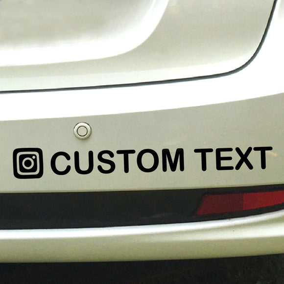 Personalized Custom Instagram Username Waterproof Car and Motorcycle Decals - Tania's Online Closet, LLC