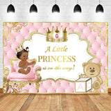 Pink and Gold Baby Shower Backdrop Ethnic Princess Photography Backdrops - Tania's Online Closet, LLC