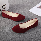 Plus Size 35-43 Women Flats Slip on Flat Shoes Candy Color Woman Loafers - Tania's Online Closet, LLC