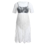 Pregnant Women Lace Short Sleeve Dress Fancy Photography  Maternity Dress - Tania's Online Closet, LLC