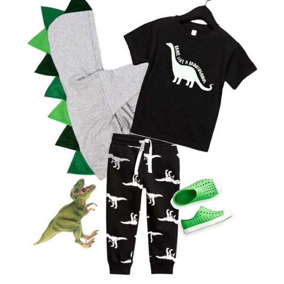 Boy Set 6M-5Y Dinosaur Kid  T-shirt & Pants  Outfit - Tania's Online Closet, LLC