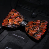 Men's Luxury Bowtie With Box Fashion Peacock Feather Bow Ties For Men - Tania's Online Closet, LLC