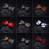 Men's Luxury Bowtie With Box Fashion Peacock Feather Bow Ties For Men - Tania's Online Closet, LLC