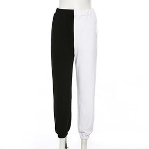 Women Sweatpants High Waist Color Blocking Long Pants Slim - Tania's Online Closet, LLC